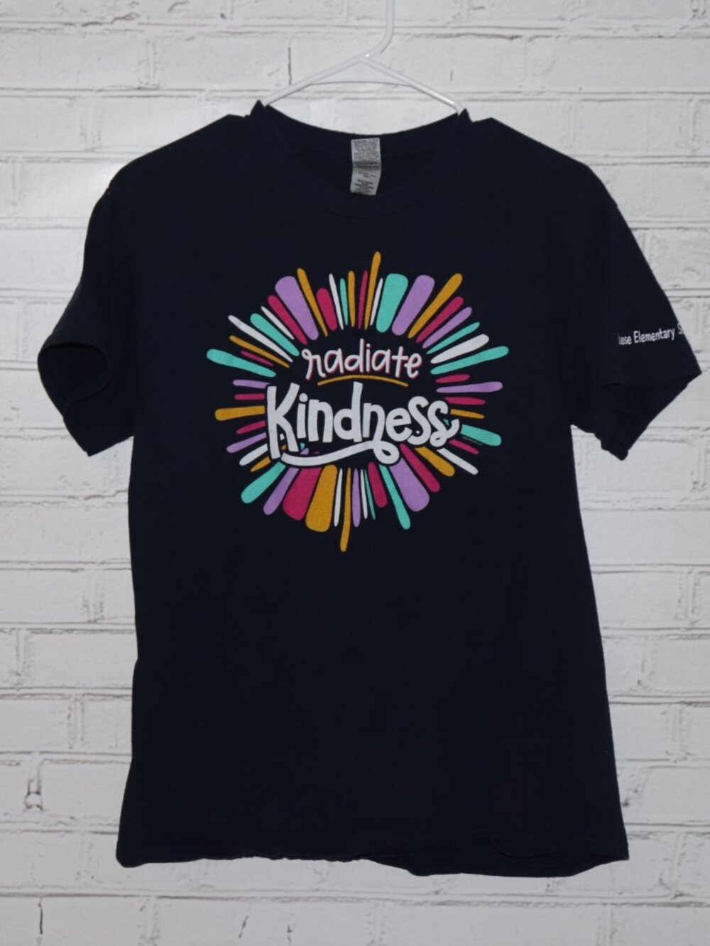 🌈 “Radiate Kindness” Graphic Tee · Gildan Heavy Cotton · Size M · Reese